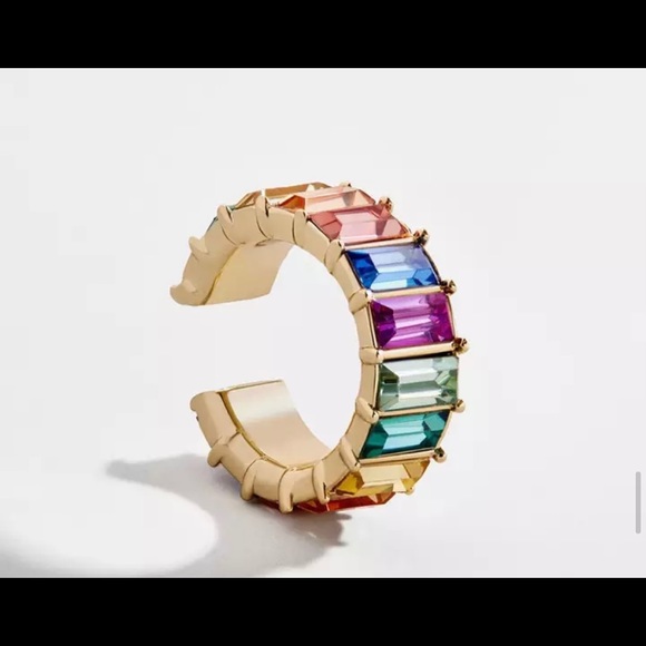 Gold and rainbow ear cuff - Picture 3 of 5